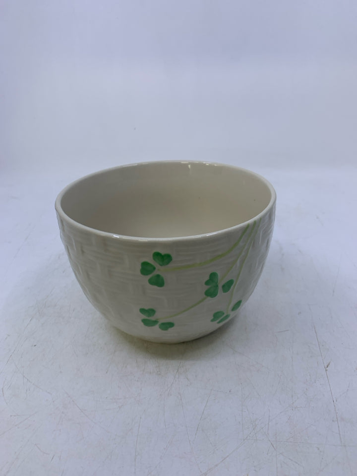 BASKET WEAVE + SHAMROCKS BOWL.