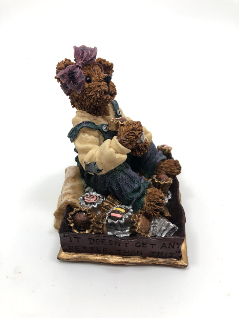 CHOCOHOLICS BOYD BEAR FIGURINE.