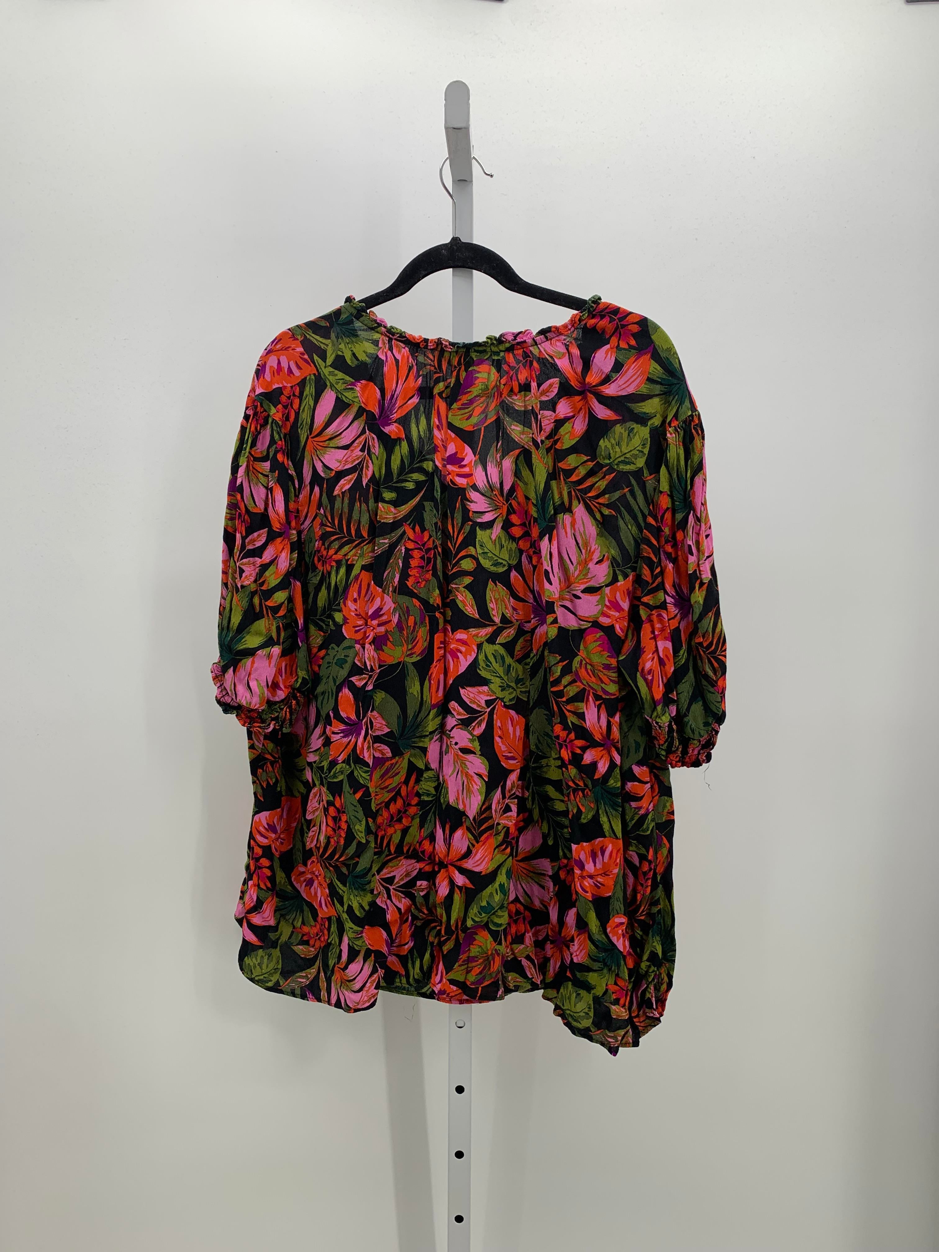 Terra & Sky Size 3X Womens Short Sleeve Shirt