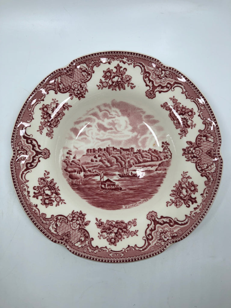 7 "WINDSOR IN 1792" JOHNSON BROS SOUP BOWLS.