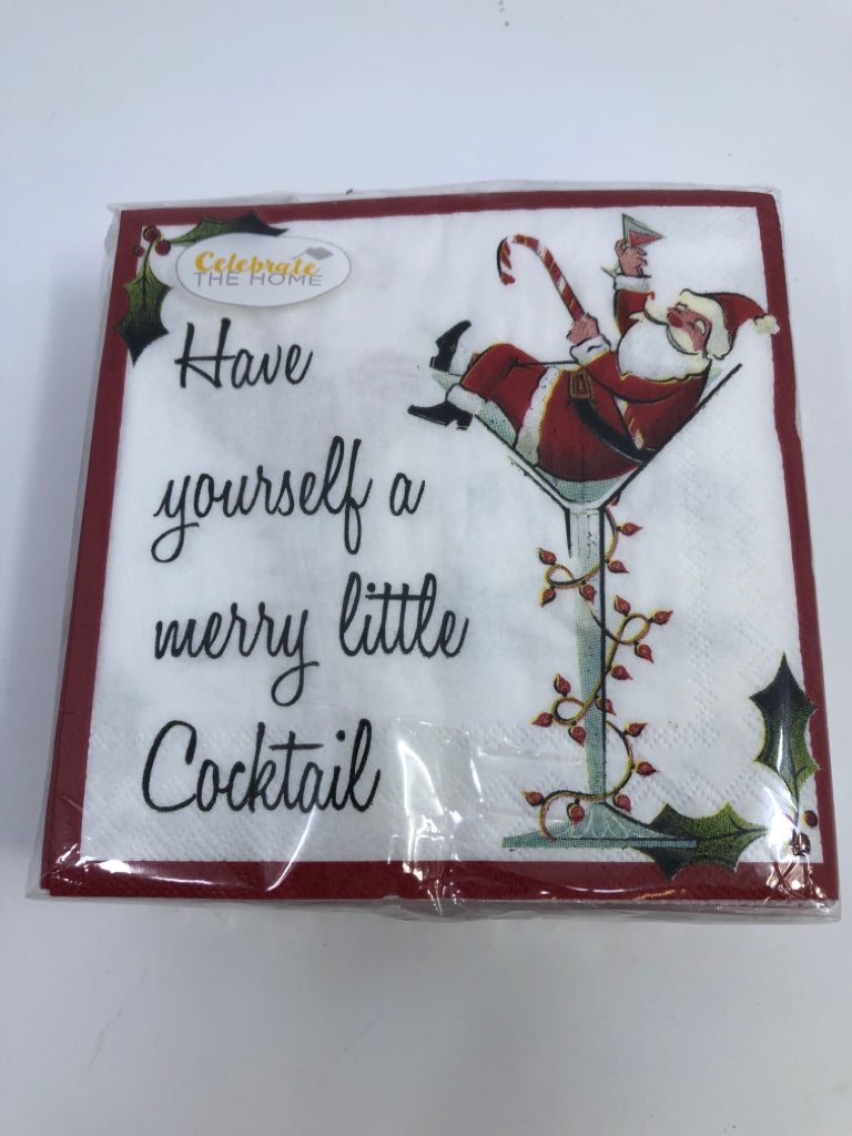 NIP "HAVE YOURSELF A MERRY LITTLE COCKTAIL" COCKTAIL NAPKINS.