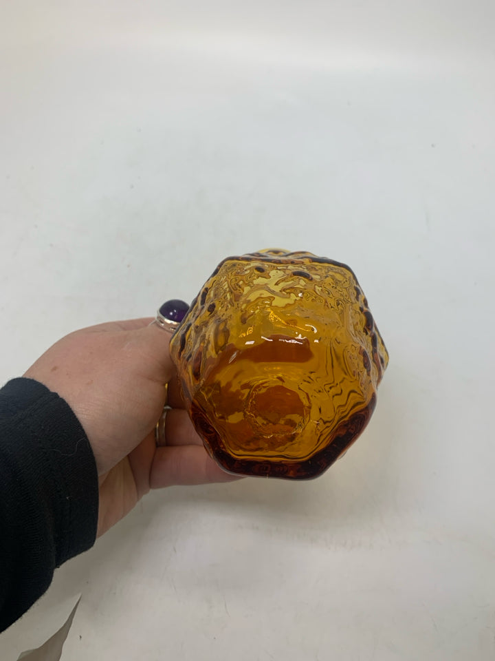 BLOWN TEXTURED GLASS SMALL PITCHER.