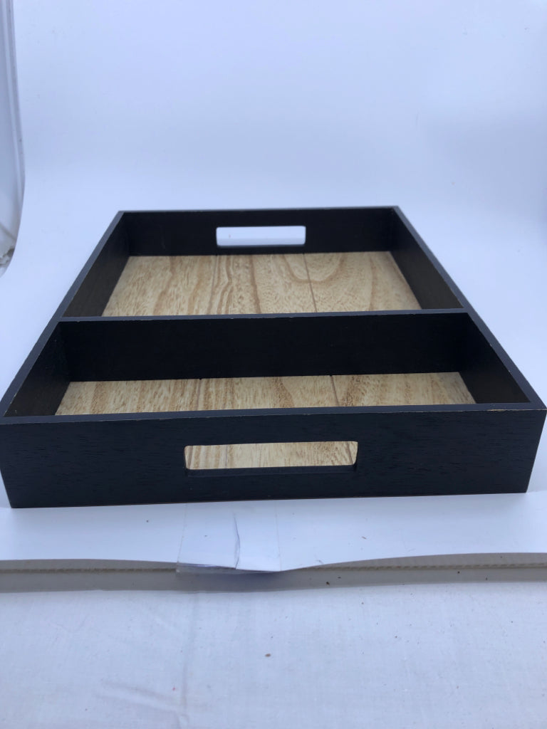 DIVIDED WOOD TRAY.