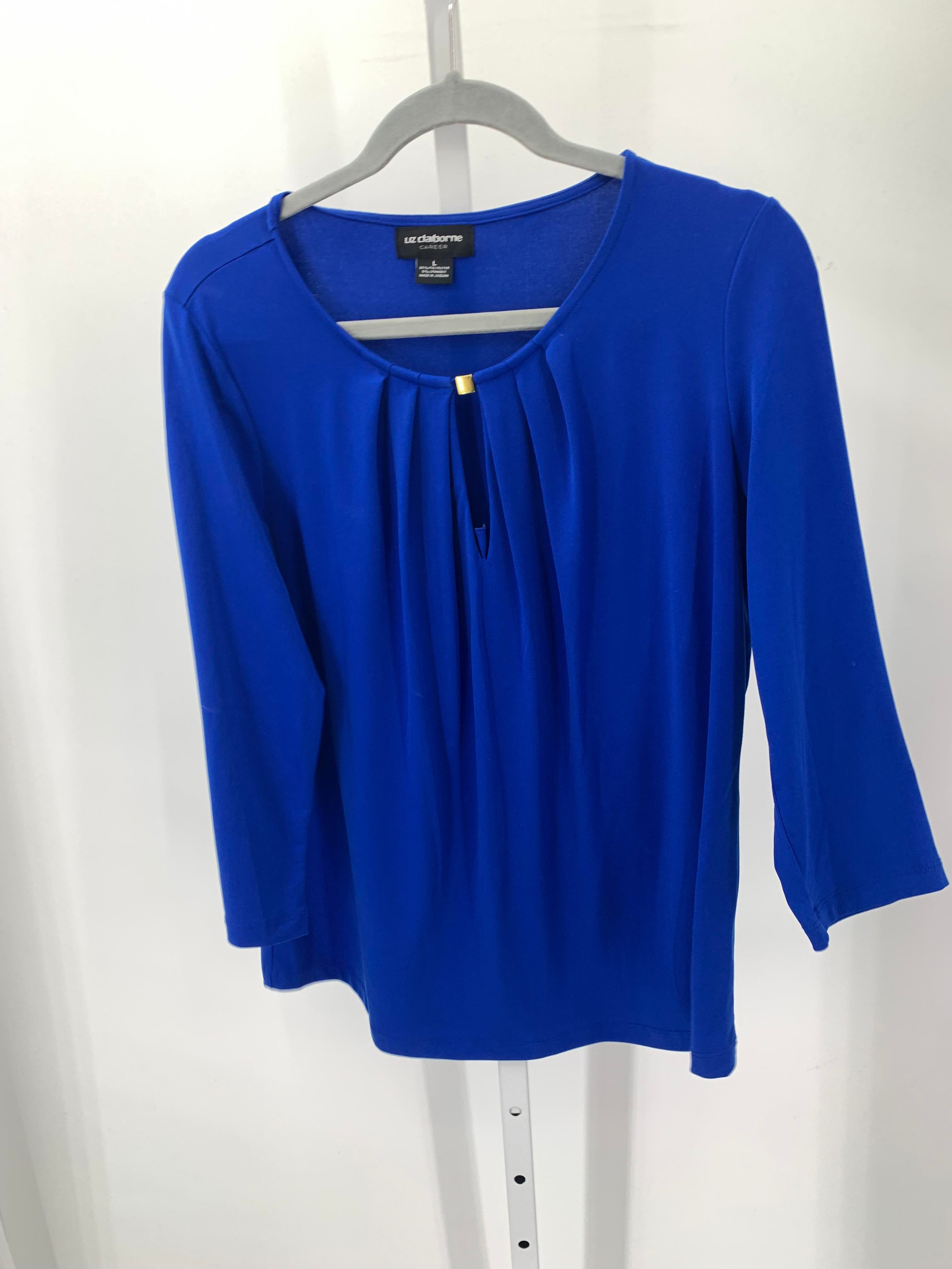 Liz Claiborne Size Large Misses 3/4 Sleeve Shirt