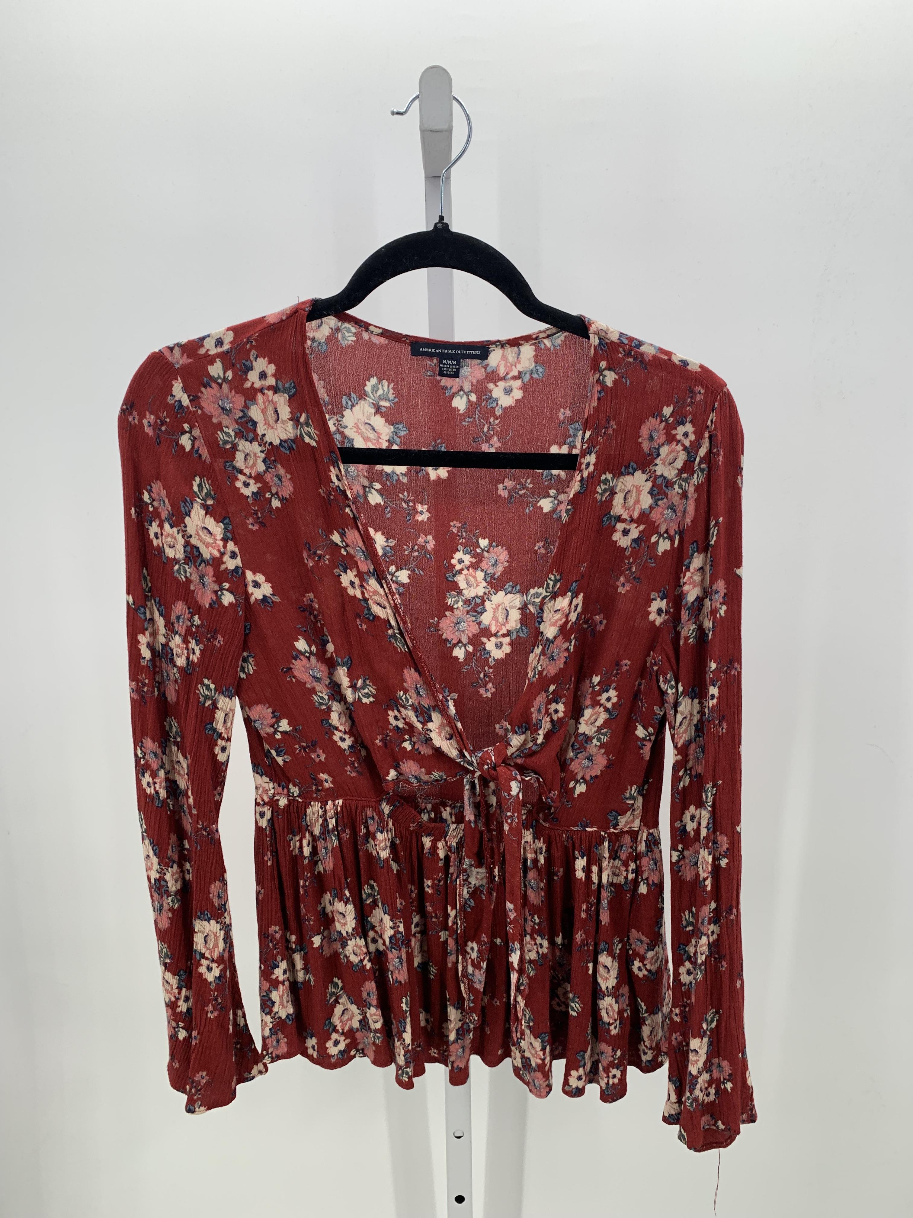 American Eagle Size Medium Juniors Long Sleeve Shirt