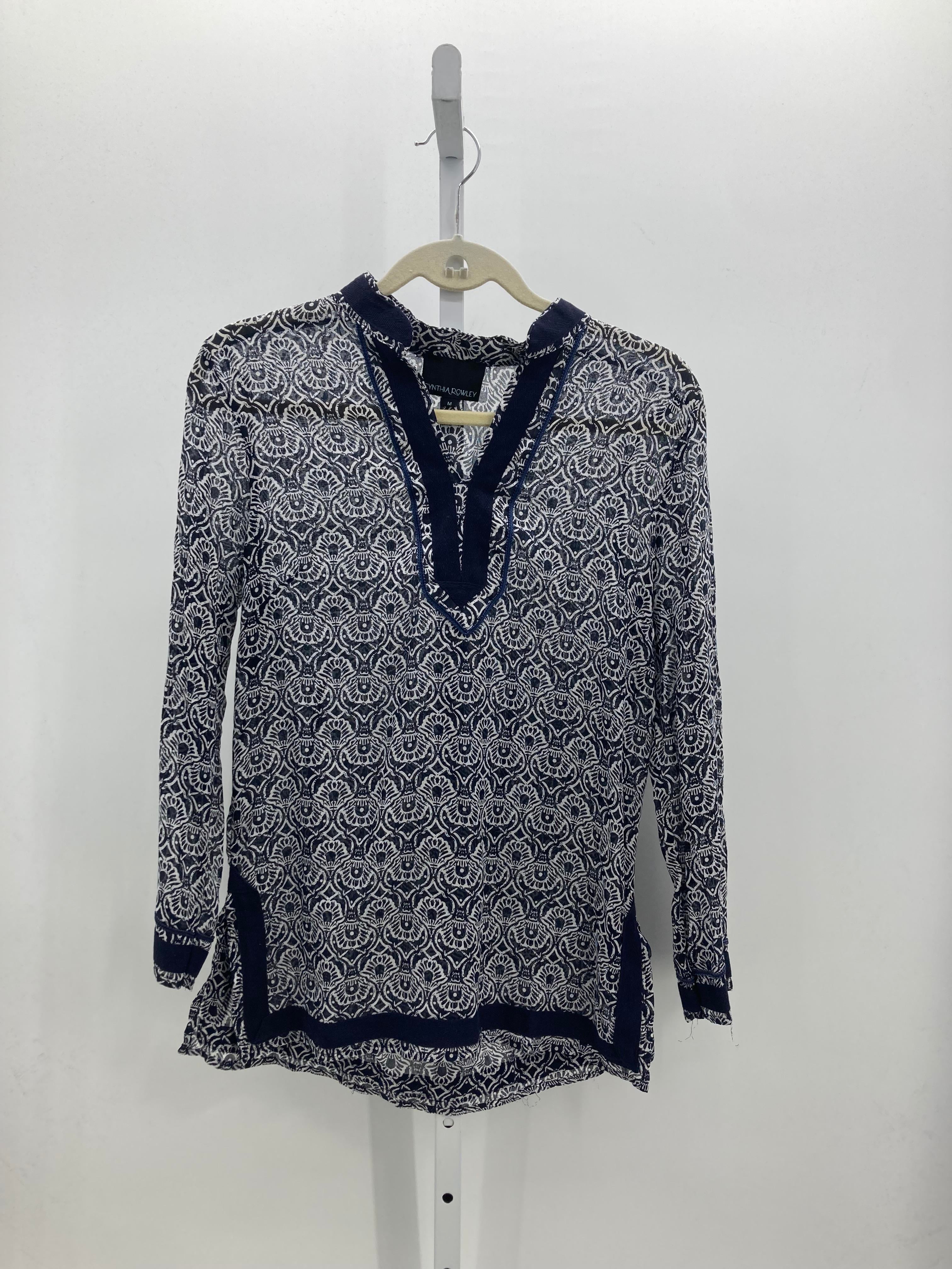 Cynthia Rowley Size Medium Misses Long Sleeve Shirt