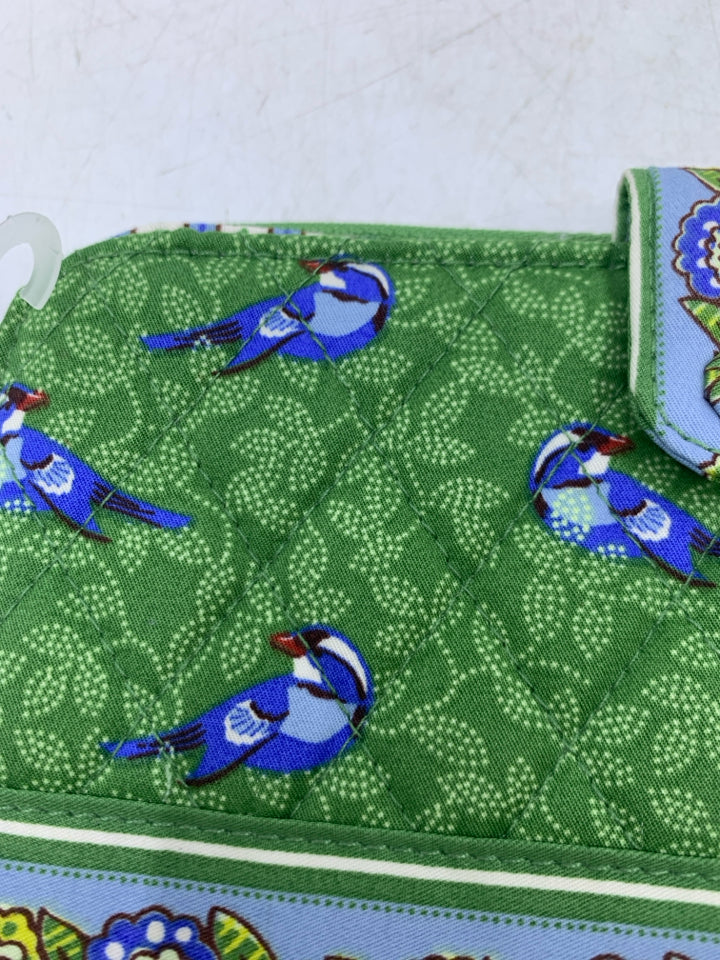 Vera Bradley Large Tab Wallet in Green Birds- New With Tags