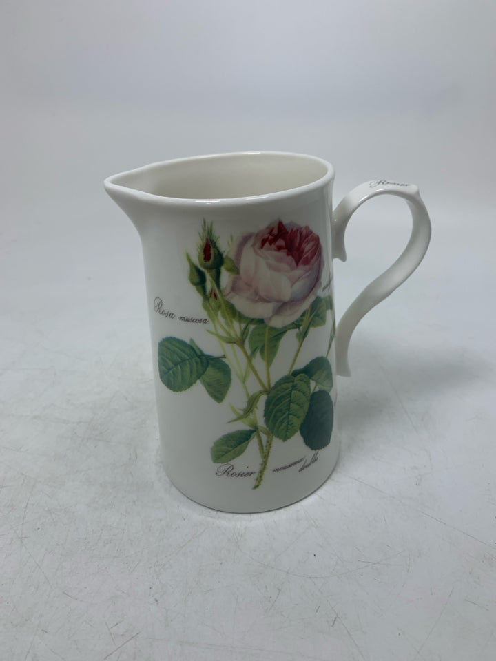 PINK ROSES BONE CHINA CREAMER.