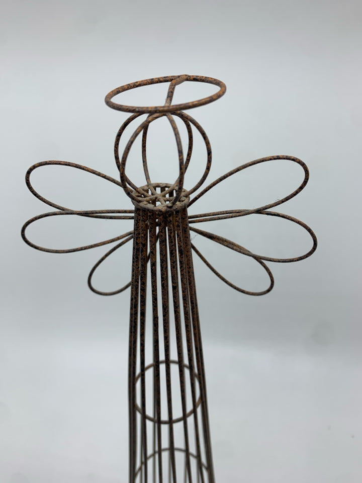 LG BROWN WIRE ANGEL SHELF DECOR.