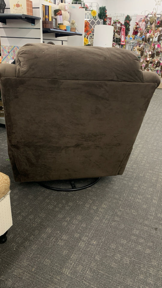 SOFT BROWN RECLINER.
