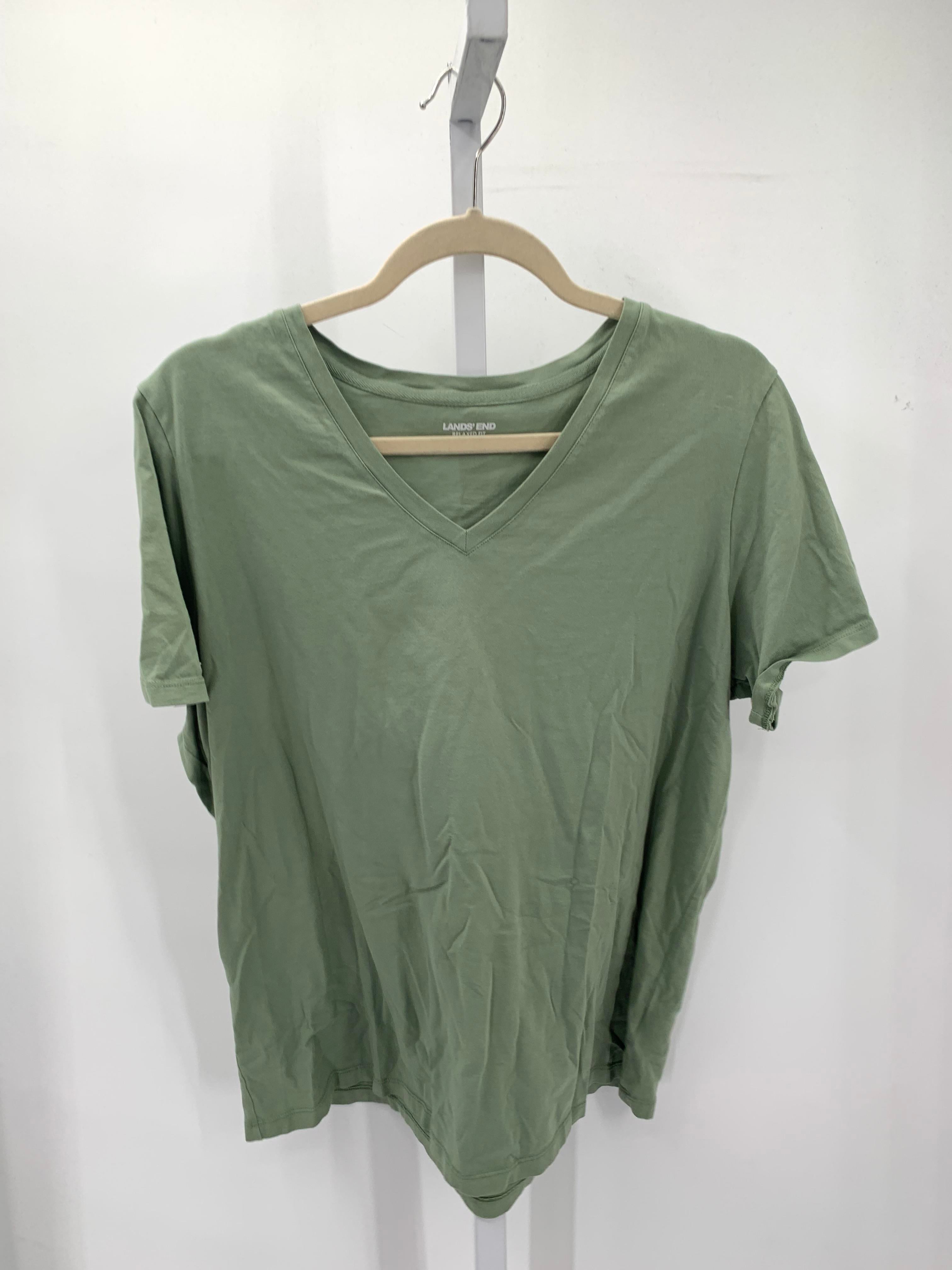 Lands End Size Extra Large Misses Short Sleeve Shirt