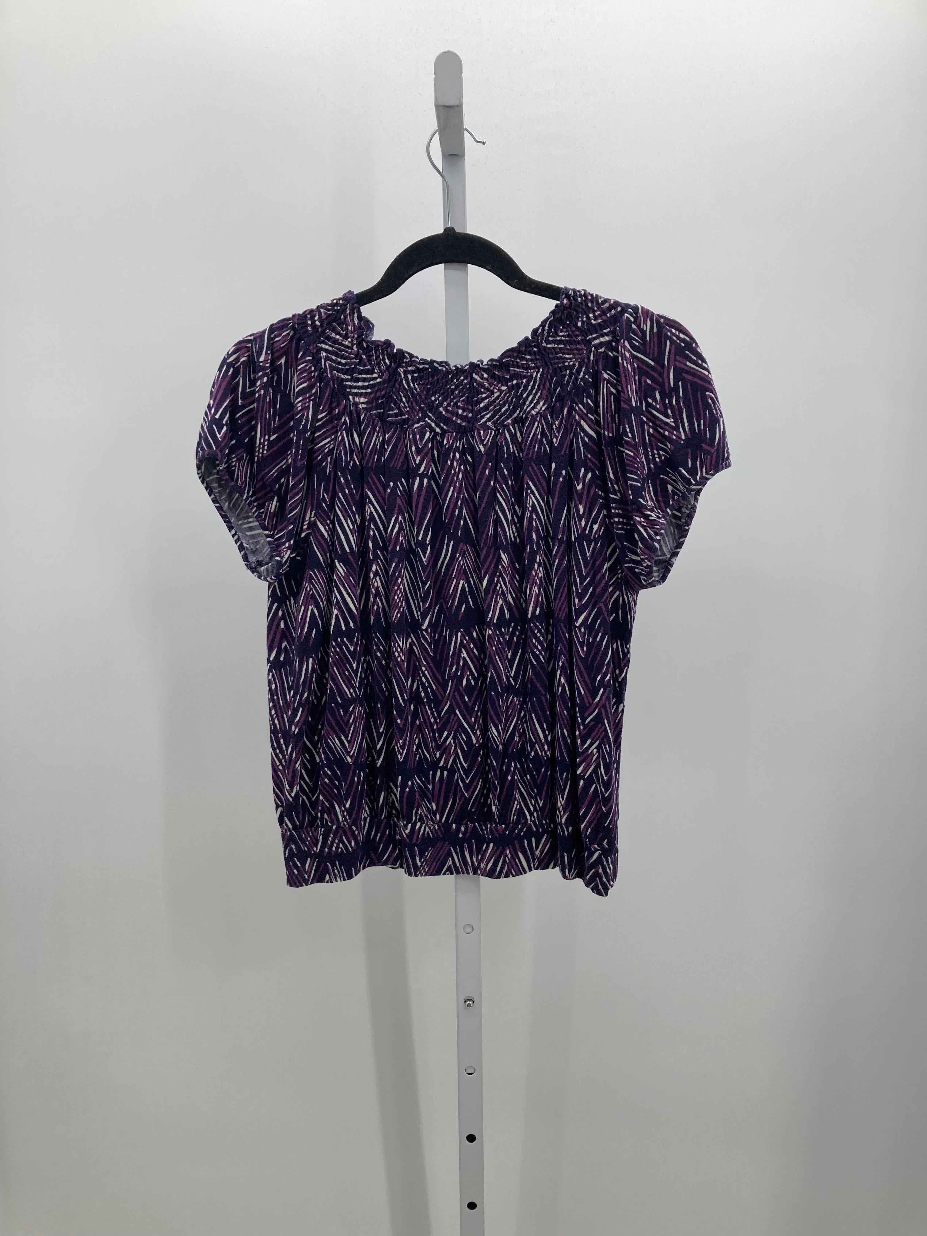 Cable & Gauge Size Large Petite Petite Short Sleeve Shirt
