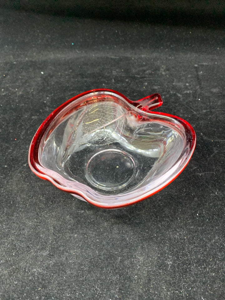 RED RIM APPLE BOWL.