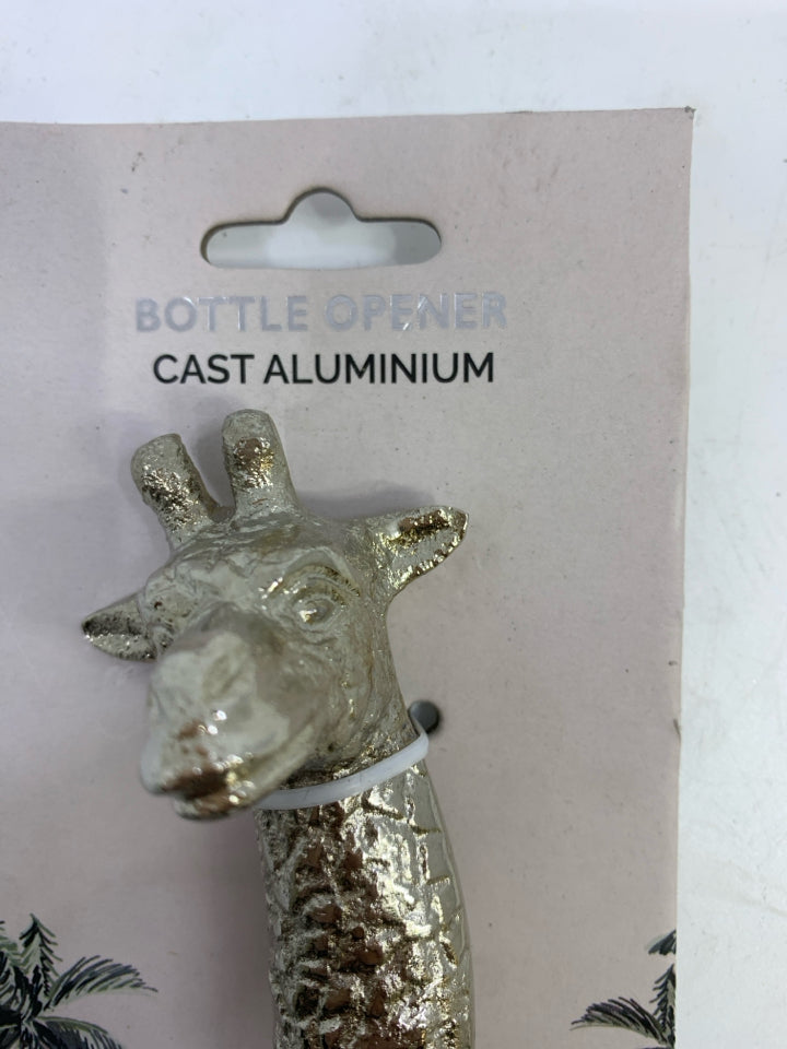 GIRAFFE ALUMINUM CAST BOTTLE OPENER.