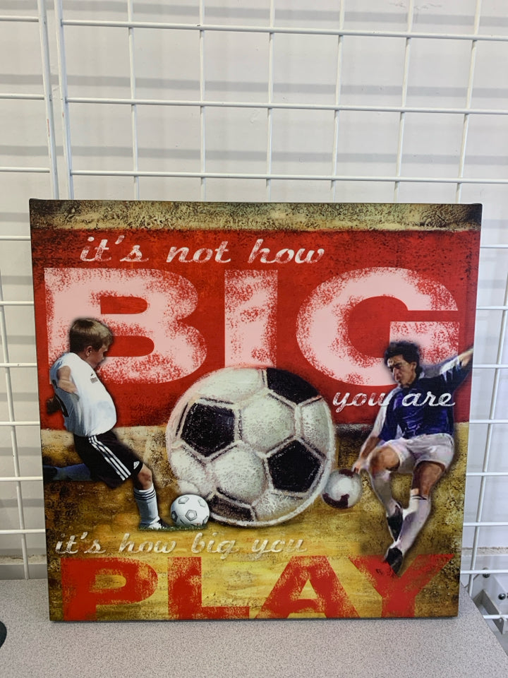 "PLAY" SOCCER CANVAS.