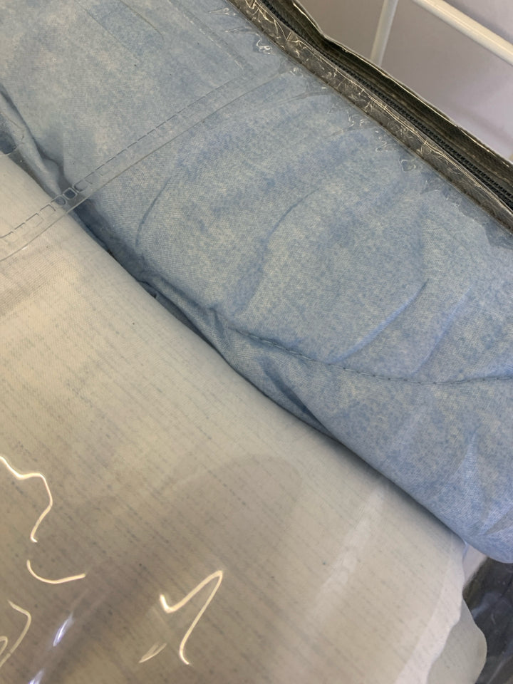 NIP 3PC QUEEN COMFORTER SET BABY BLUE - COMFORTER AND 2 SHAMS