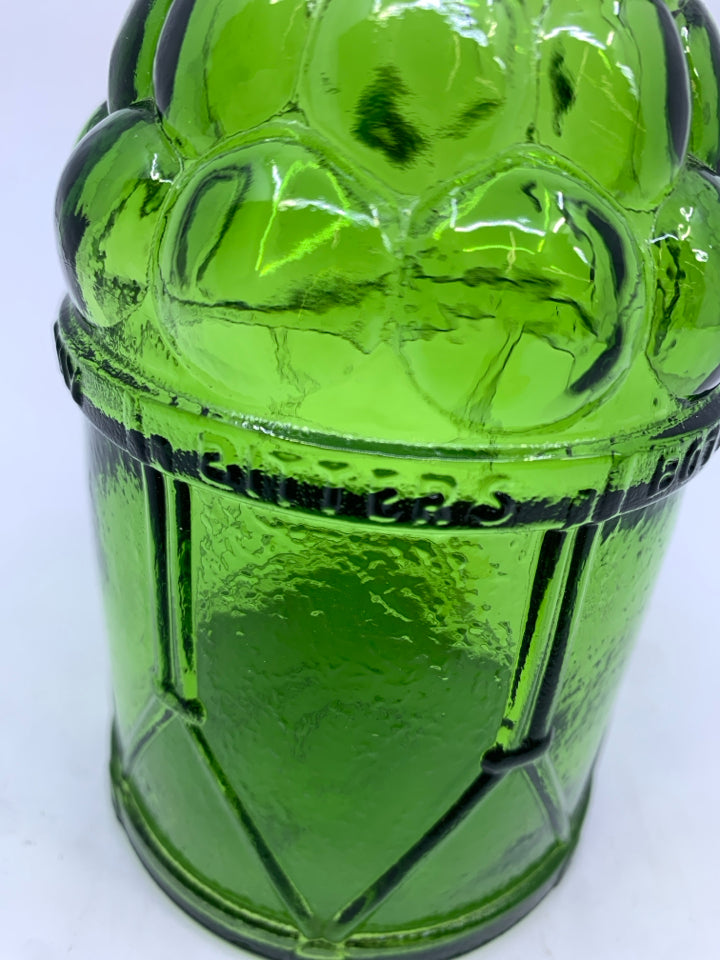 WHEATON GREEN GLASS "ARMY BITTERS" EMPTY BOTTLE.
