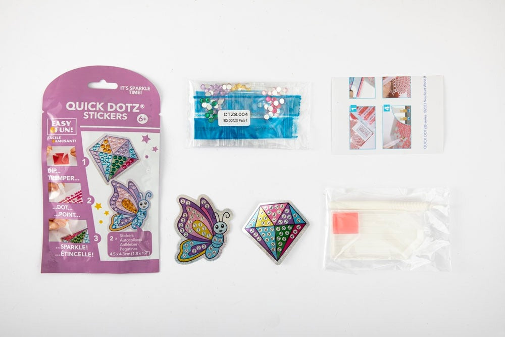 New - Diamond Dotz Big Dotz Sticker - Butterfly Sparkle