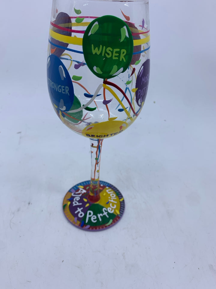 AGED TO PERFECTION WINE GLASS.