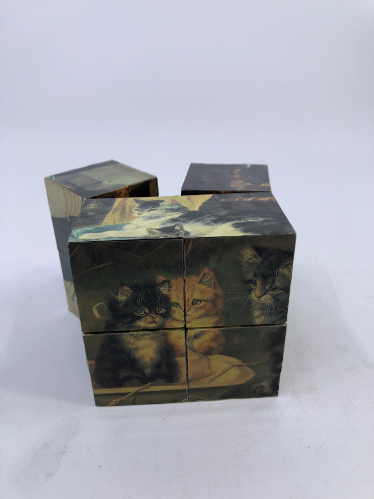 VTG CATS PHOTO CUBE.