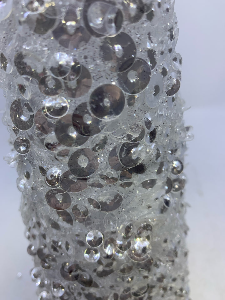 SILVER SEQUINS TREE.