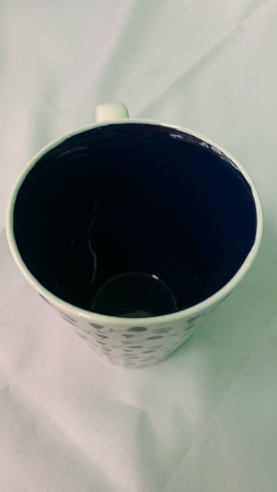CHARM IS DECEPTIVE-BLUE FLORAL MUG.