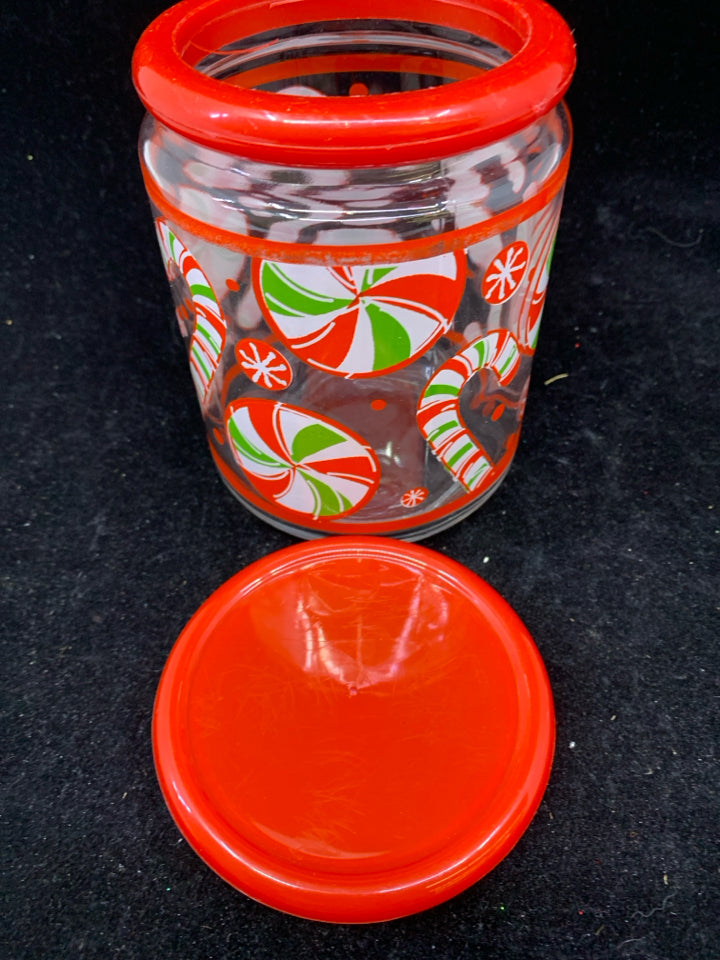 CANDY CANE CANDY JAR.