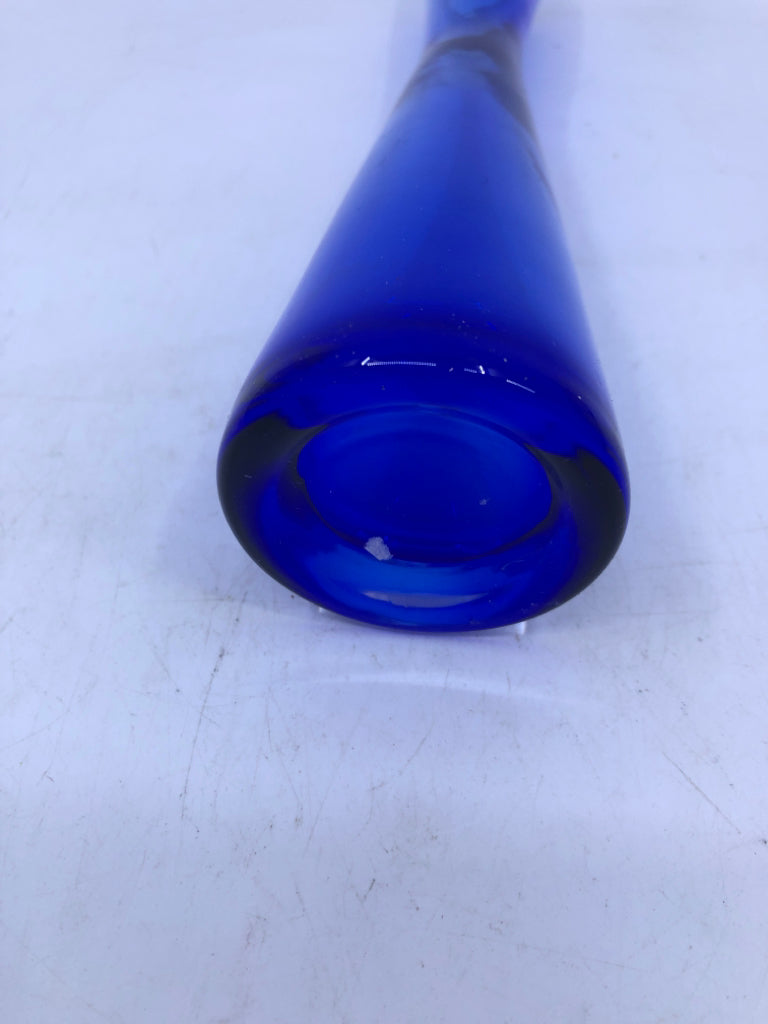 BLUE GLASS VASE.