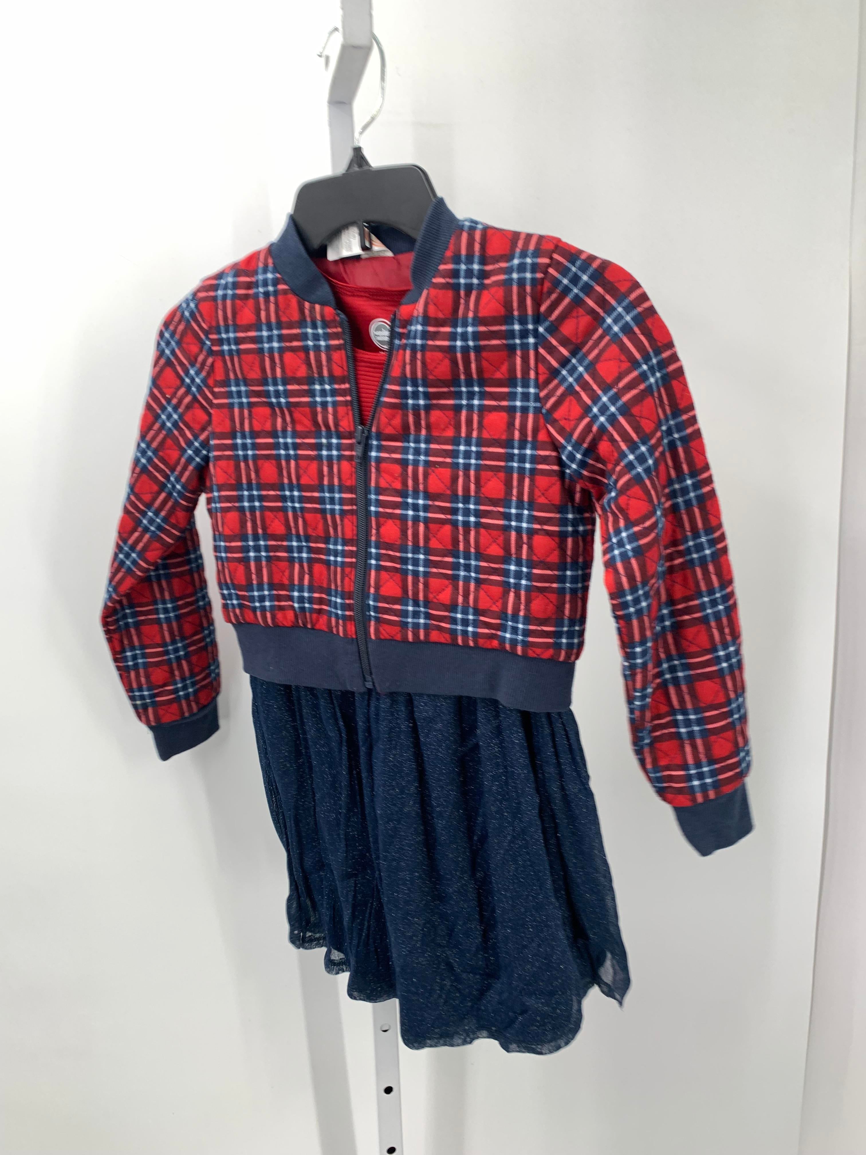 PLAID JACKET SILVER MESH SKIRT