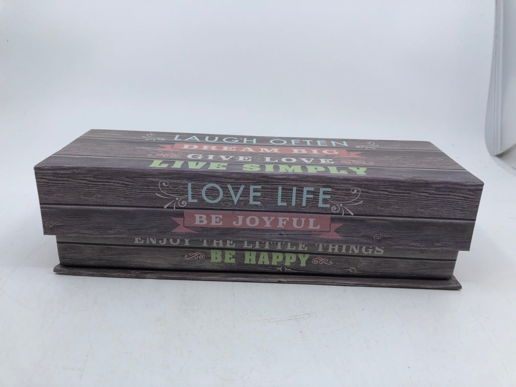 LAUGH OFTEN GREY GIFT BOX.