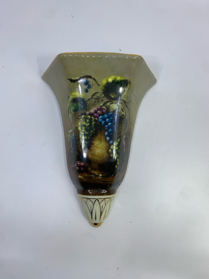 VINEYARD BLESSINGS CERAMIC WALL VASE.