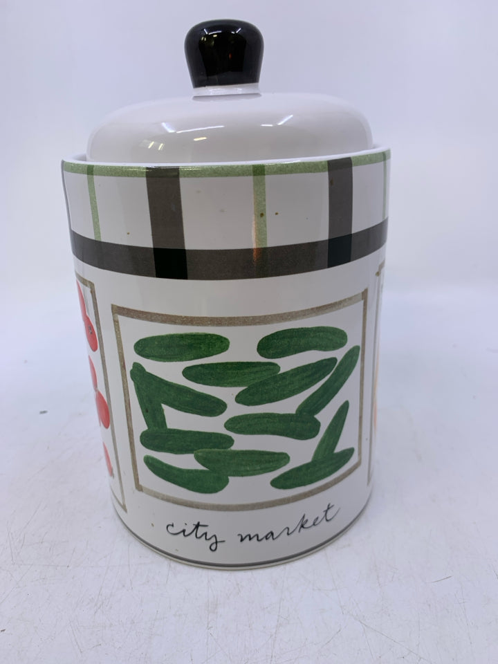 VEGGIES- CITY MARKET CANISTER.