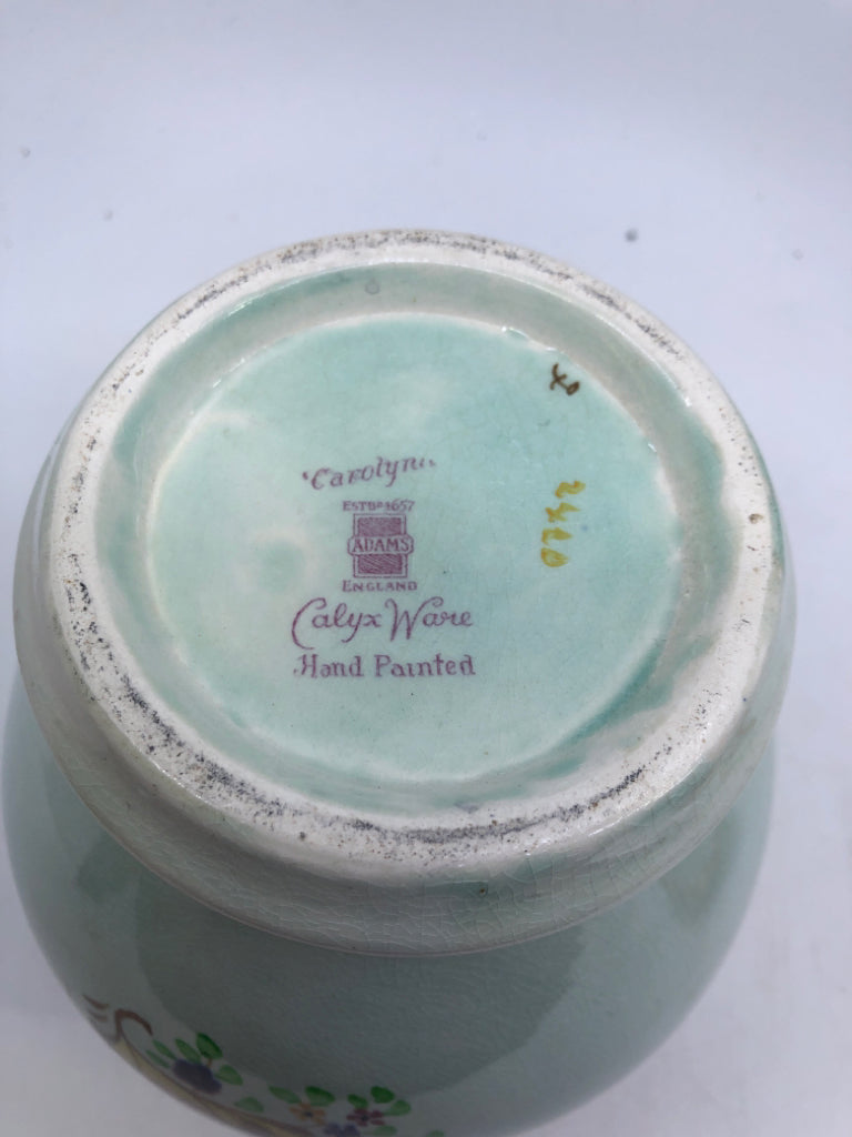 VTG PINK FLORAL GINGER JAR- CAYLX WARE.