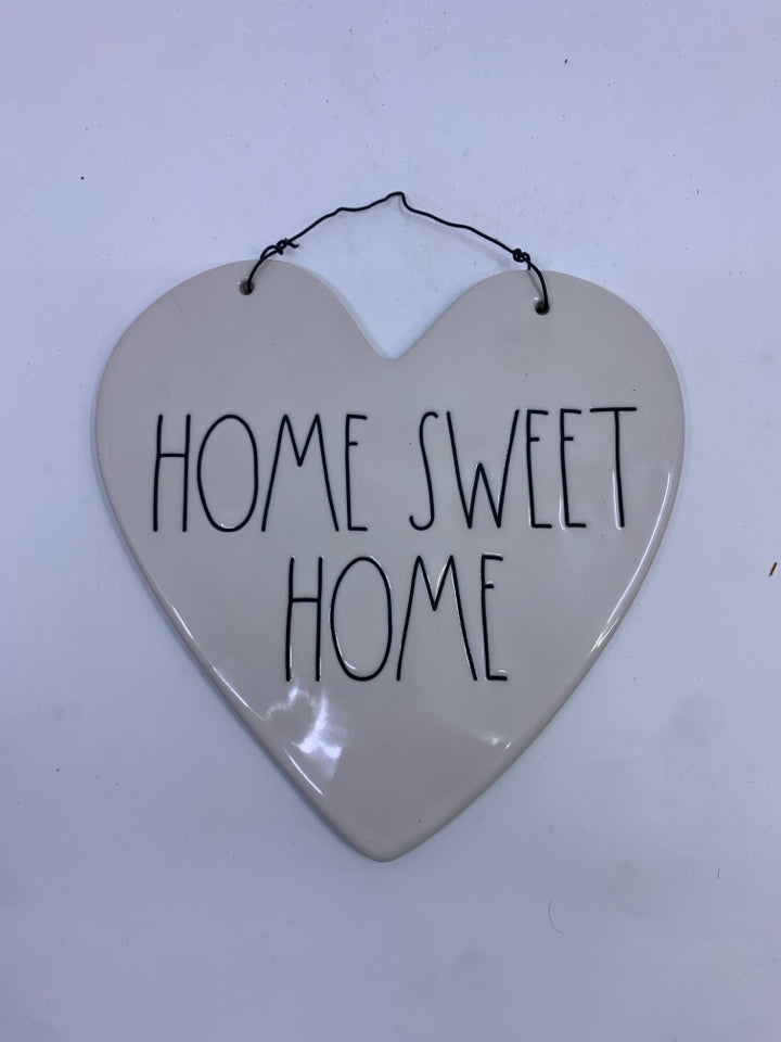 HOME SWEET HOME HEART SHAPED CERAMIC.