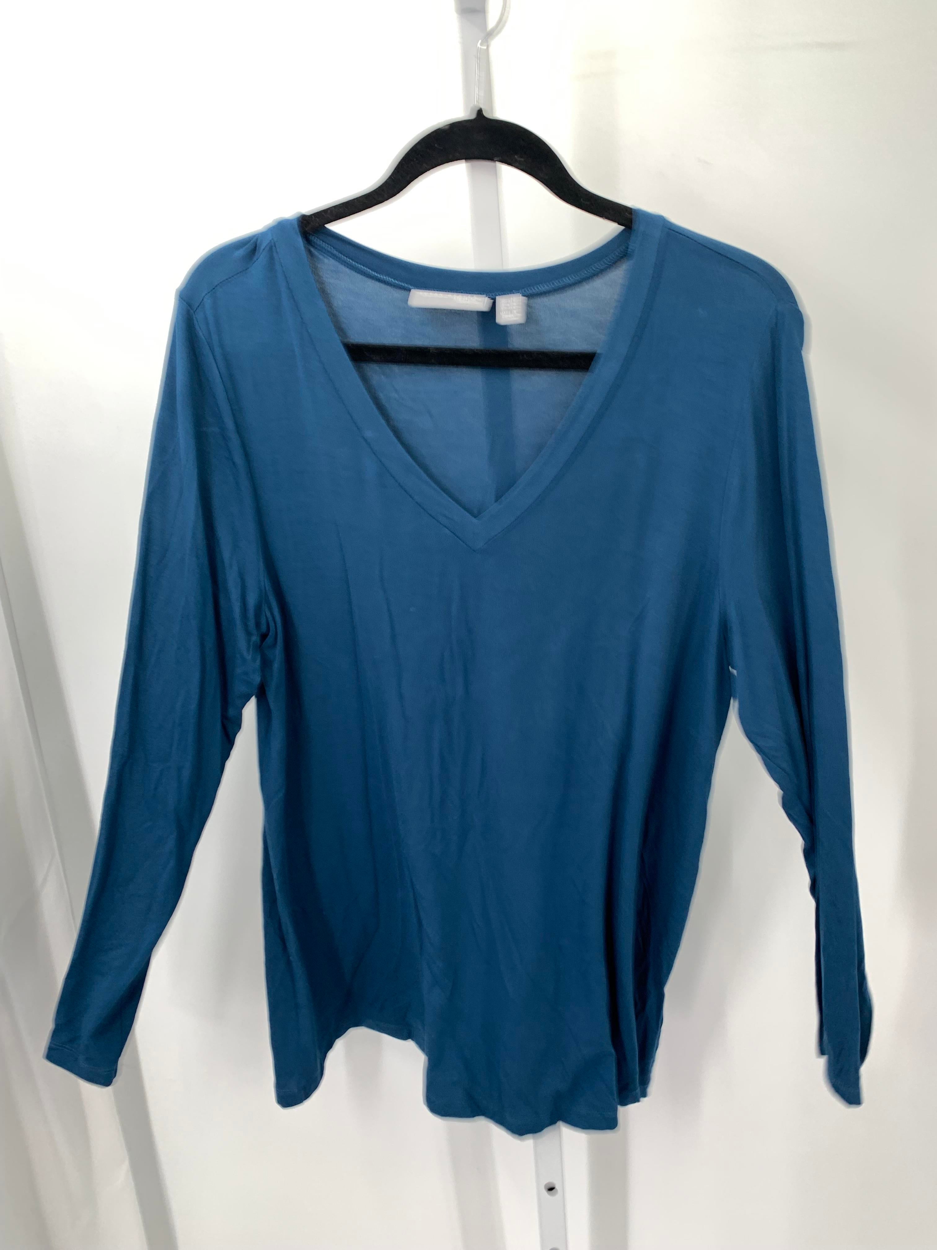 Susan Graver Size Large Petite Petite Long Sleeve Shirt