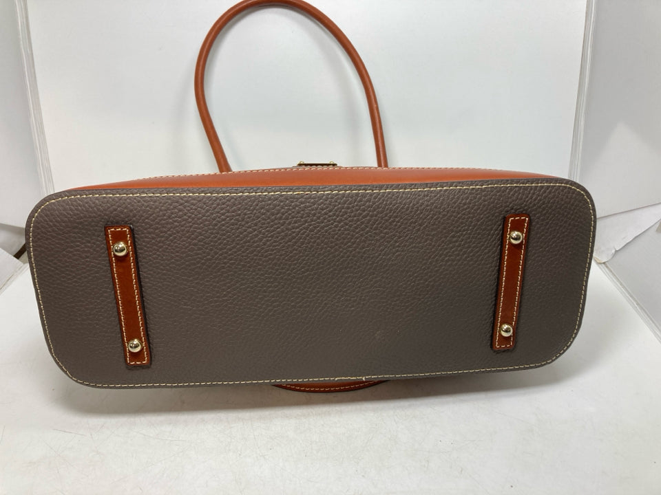 Dooney & Bourke Pebbled Leather Zip Top Satchel