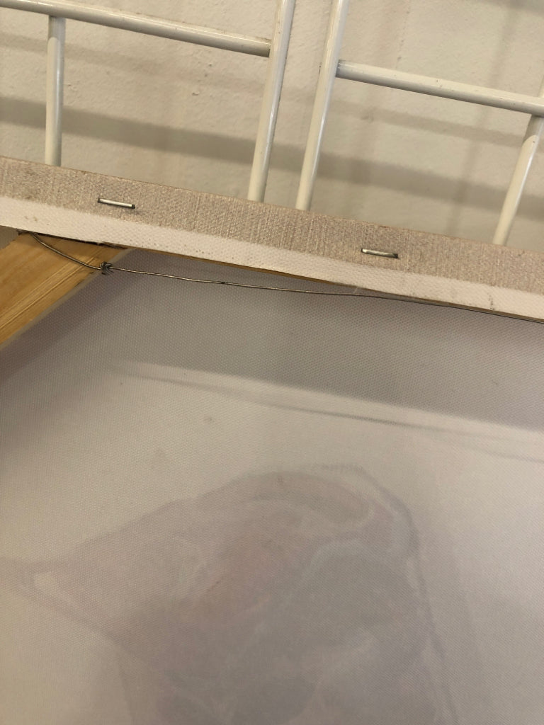 TEXTURED ACRYLIC FRENCH BULLDOG ON CANVAS.