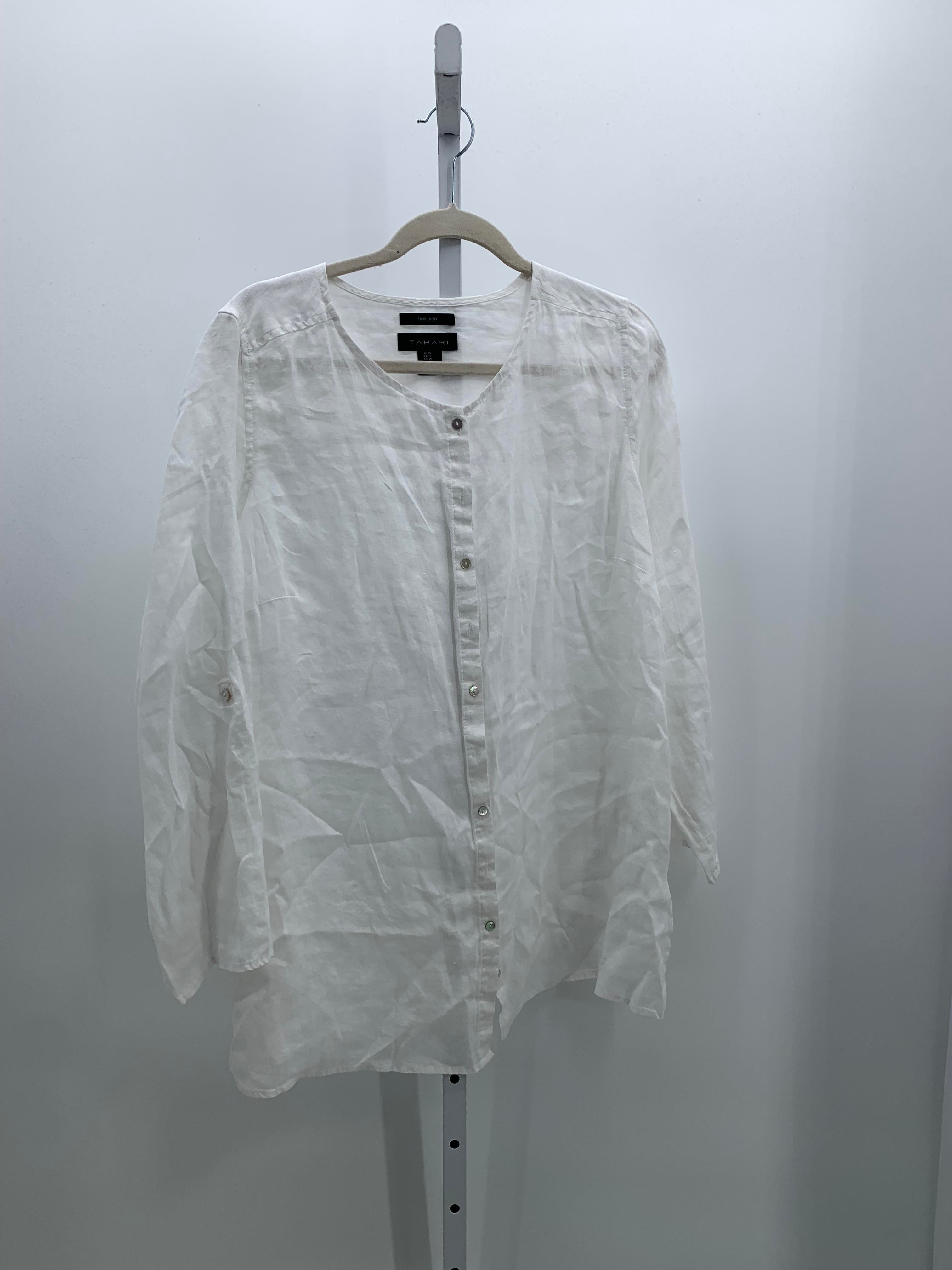 Tahari Size 1X Womens Long Sleeve Shirt
