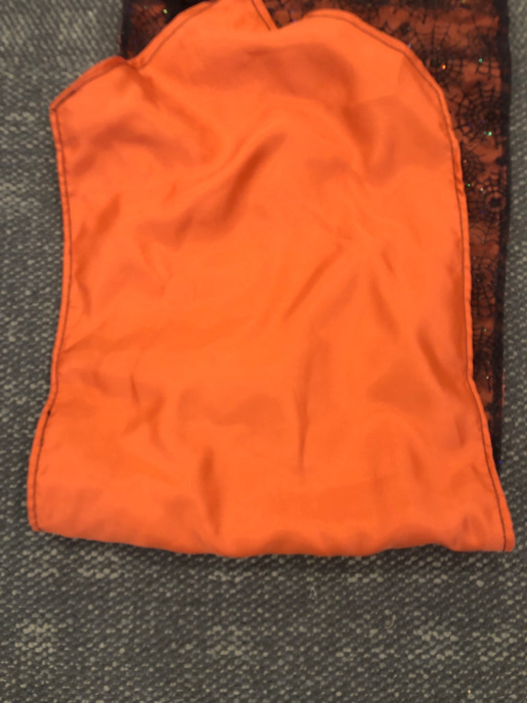 BLACK AND ORANGE SPIDER WEB TABLE RUNNER.