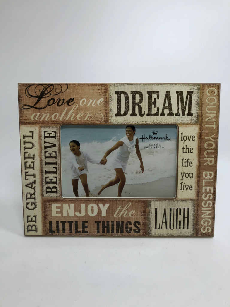 LOVE ONE ANOTHER RUSTIC PHOTO FRAME.