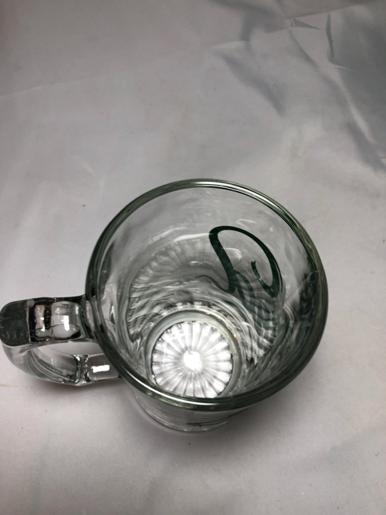 DAD LARGE GLASS BEER MUG.