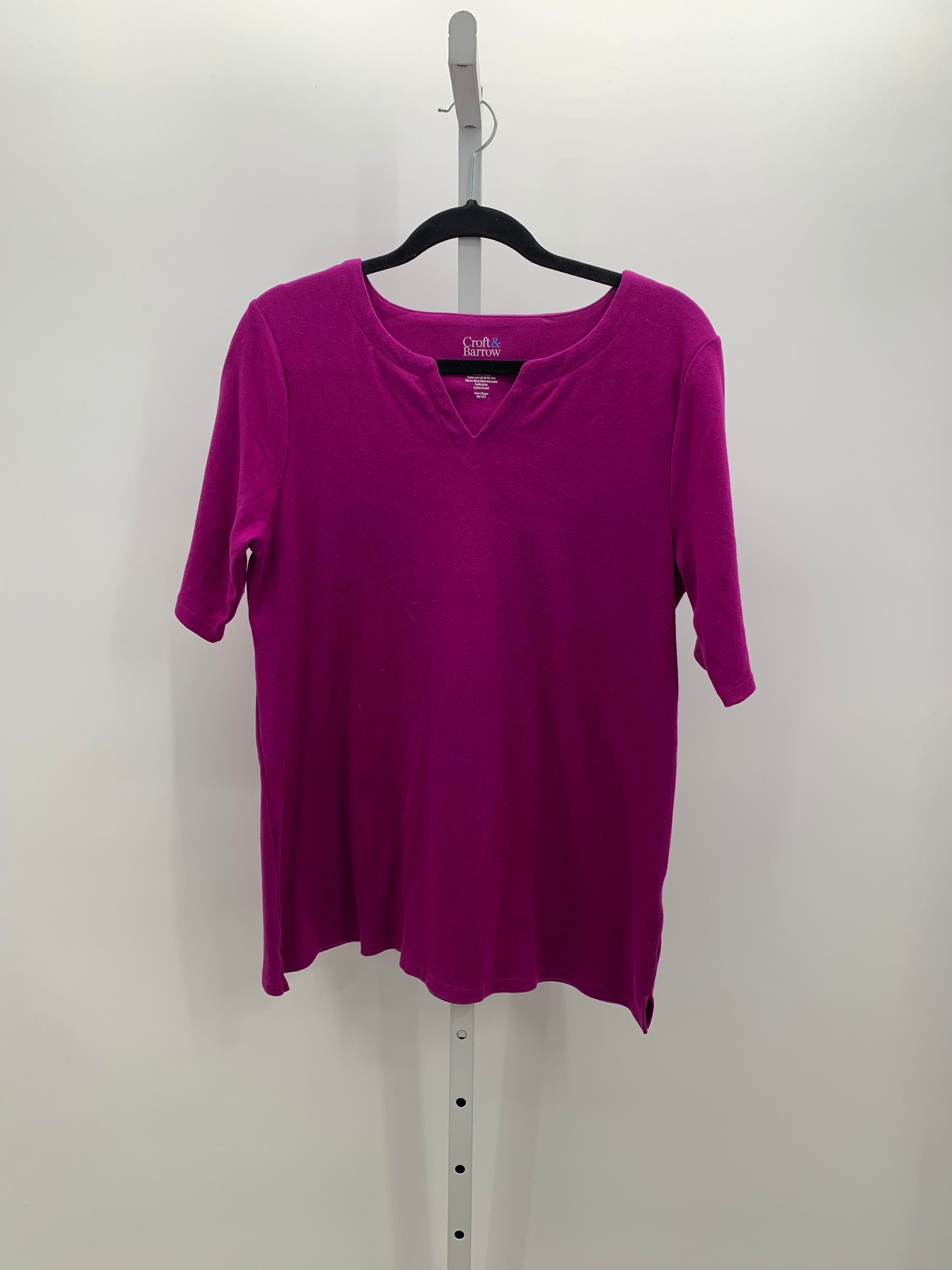 Croft & Barrow Size Medium Misses Short Sleeve Shirt