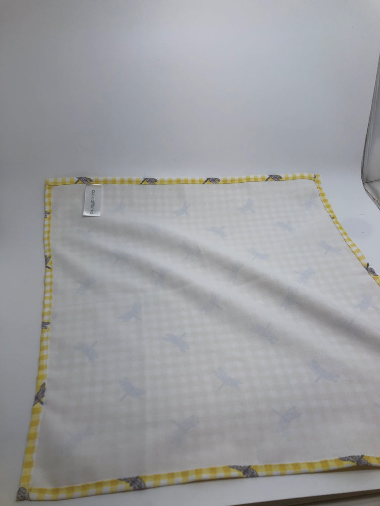 6PC C&C YELLOW DRAGONFLY NAPKINS.