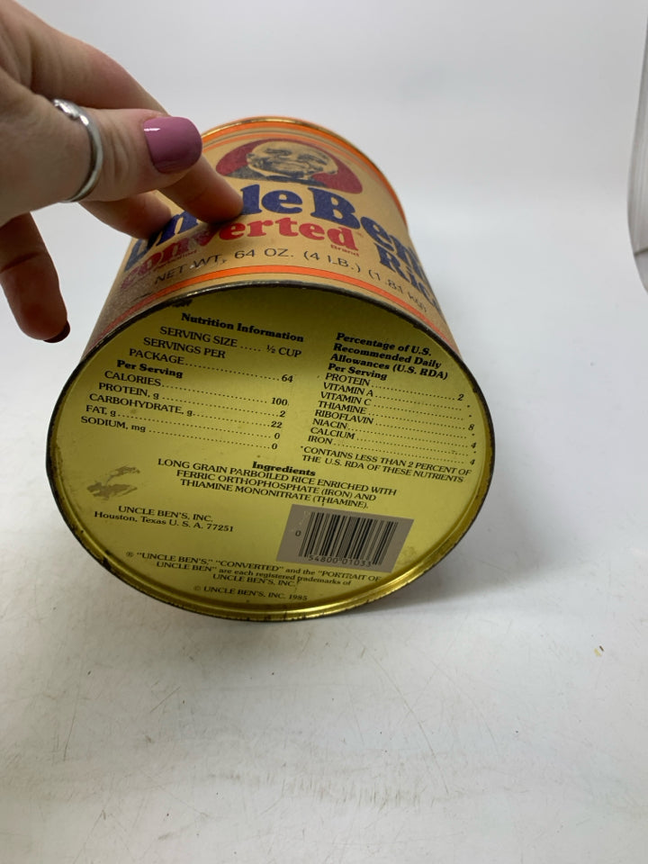 UNCLE BEN'S CONVERTED METAL TIN.