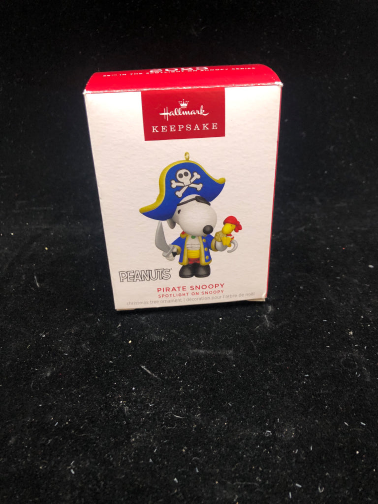 NIB PIRATE SNOOPY ORNAMENT-HALLMARK.
