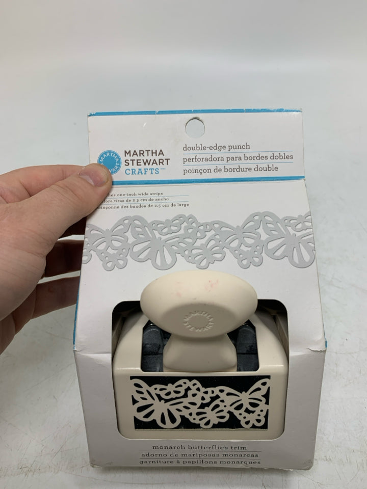 NIB MARTHA STEWART BUTTERFLY DOUBLE-EDGE TRIM PUNCH.