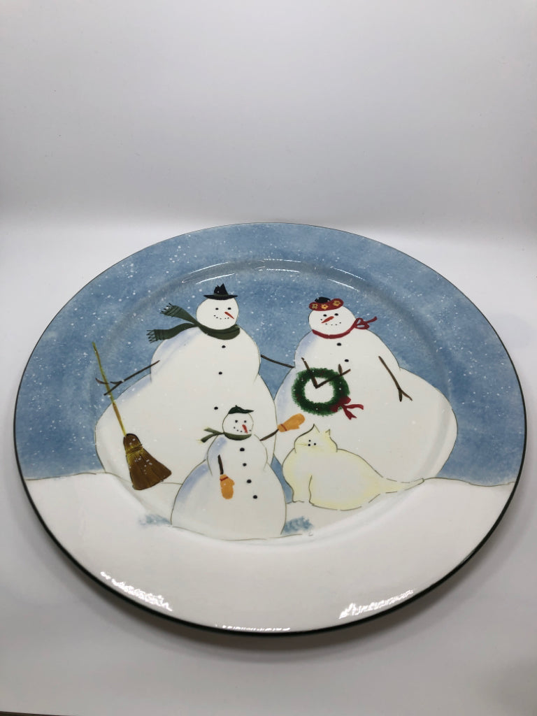 ROUND SNOWMAN PLATTER ONEIDA.