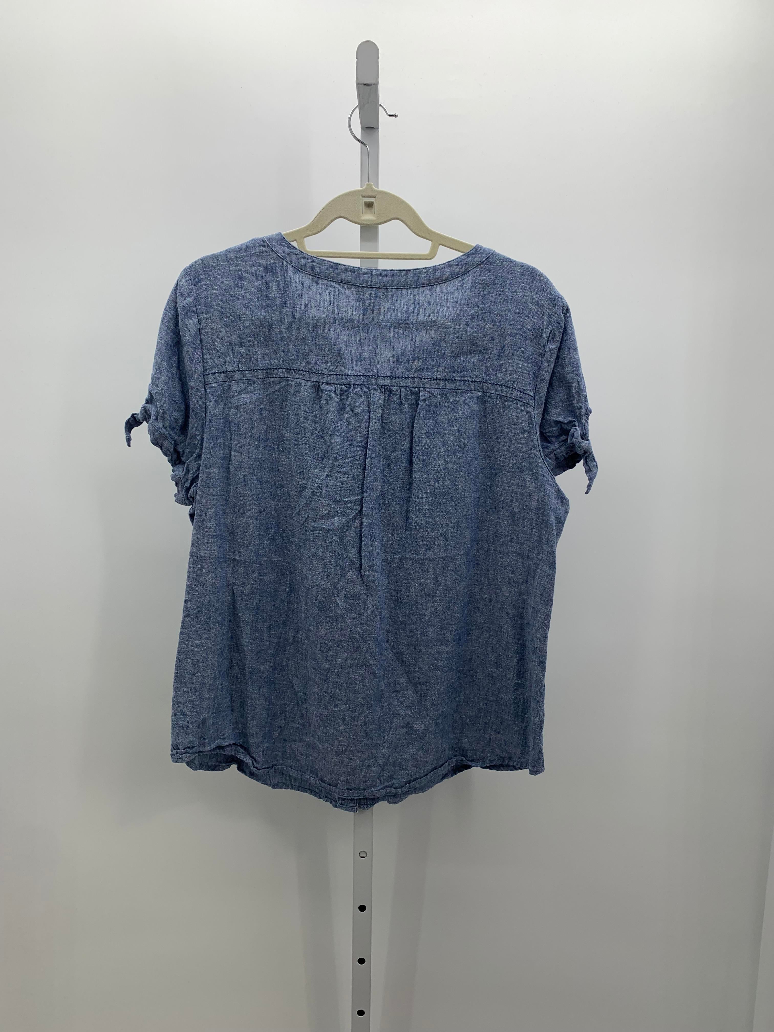 Christopher & Banks Size Large Misses Short Sleeve Shirt