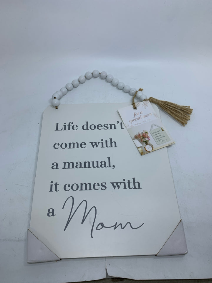 LIFE DOESN"t COME WITH BEADED WALL HANGING.