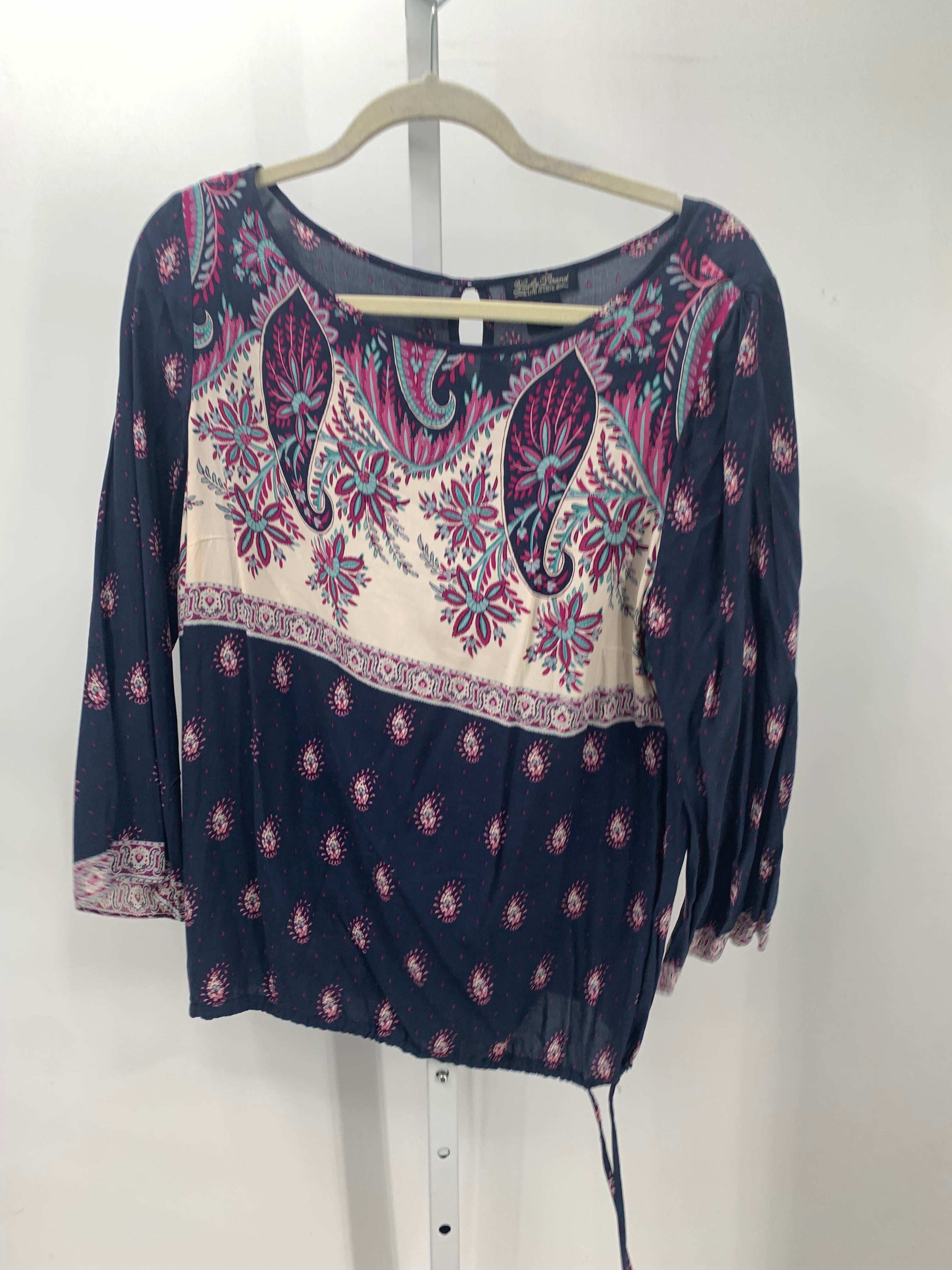 Lucky Brand Size Large Misses Long Sleeve Shirt